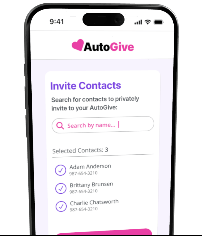 Step 4: Invite family and friends to become supporters